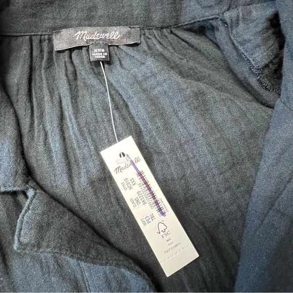 •new• MADEWELL Lightestspun Coverup Maxi Shirt Dress - Picture 10 of 12